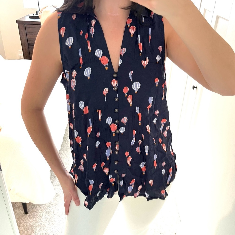 Anthropologie Maeve Button-Uo Blouse/Tank